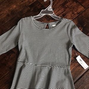 Old Navy Comfy dress. B and W.